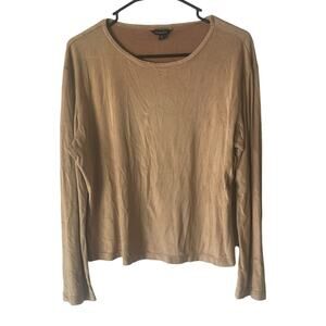 True‎ Grit Vintage Women Size Large Suede Western Tan Long Sleeve Top